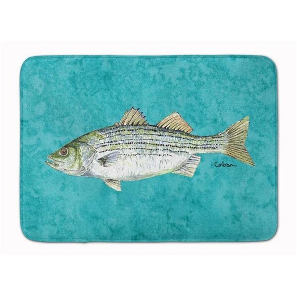 Carolines Treasures Carolines Treasures 8720RUG Striped Bass Fish Machine Washable Memory Foam Mat 8720RUG - main